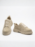 Vantage Beige elevating shoe by Apollo Moda, third angle