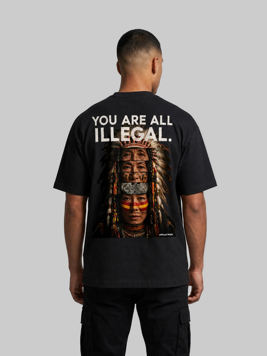 'You Are All Illegal' Oversized Heavyweight Graphic Tee