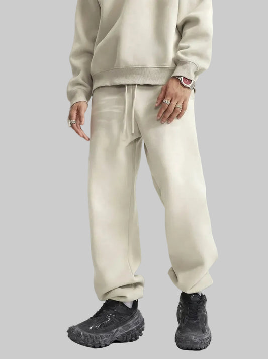 Pantalones jogger extragrandes de tejido grueso, lavados y decolorados por el sol
