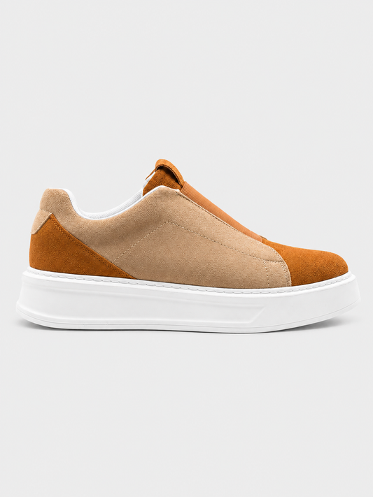 Izmir X-1 slip-on sneaker in brown by Apollo Moda