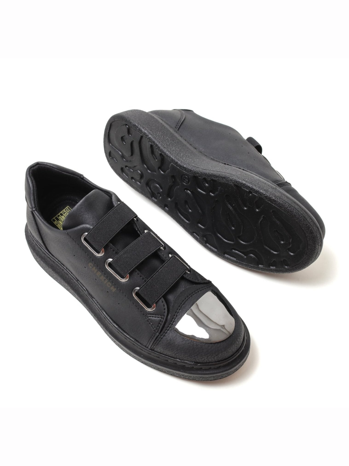 Luiz X Midnight Majesty slip-on sneaker in black by Apollo Moda, view 4