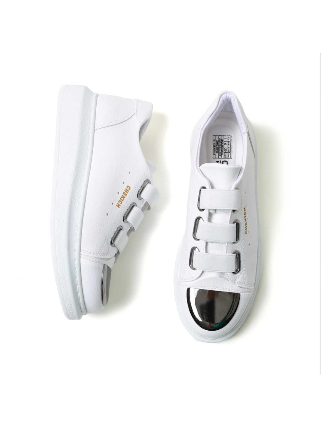 Luiz X Pristine Purity slip-on sneaker in white by Apollo Moda, view 4