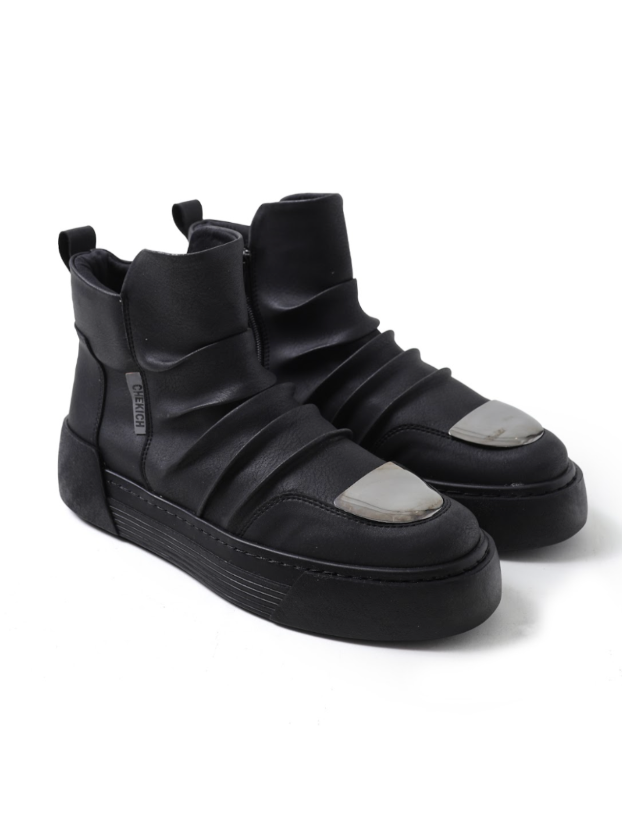 Luka Noir ankle boot in black by Apollo Moda, view 3