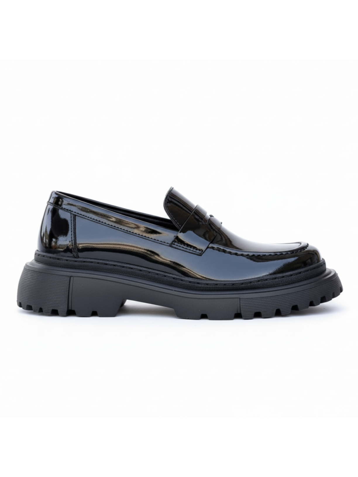 Oslo Patent Noir patent dress shoe in black by Apollo Moda, view 3