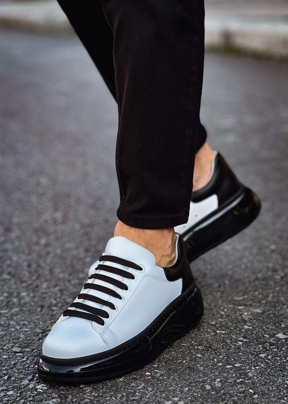 Stark Monochrome Marvel casual sneaker in white and black by Apollo Moda, view 5