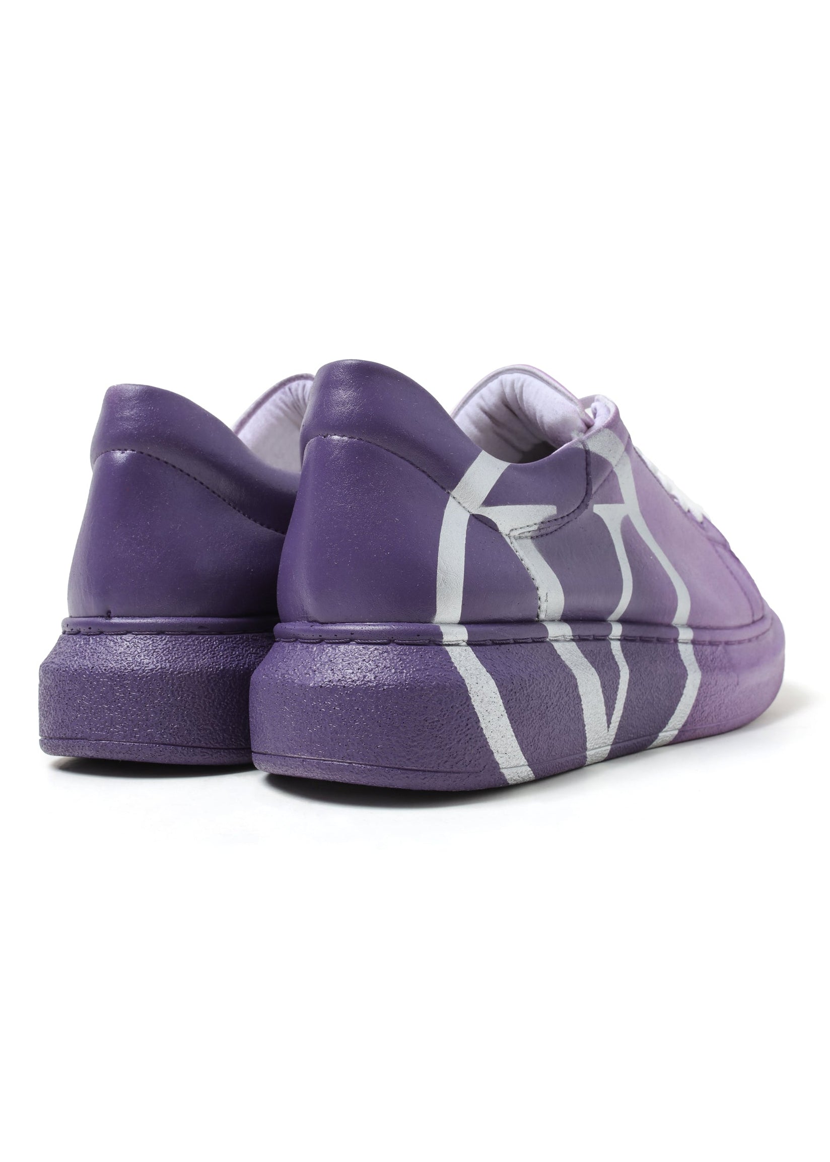 Women's Tokyo V Essence Regal Purple hand-painted custom sneaker in purple by Apollo Moda, view 4