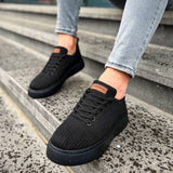 Low Top Knitted Casual Sneakers for Men by Apollo Moda | Kotor Midnight Artesanía