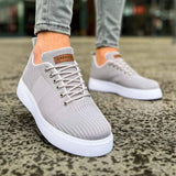 Low Top Knitted Casual Sneakers for Men by Apollo Moda | Kotor Slate Sofisticación