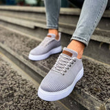 Low Top Knitted Casual Sneakers for Men by Apollo Moda | Kotor Slate Sofisticación