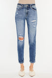 Vaqueros Kancan High Rise Distressed Mom Jeans