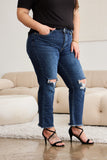 RFM Crop Dylan Pantalones vaqueros de talle alto con control de abdomen y cintura descubierta