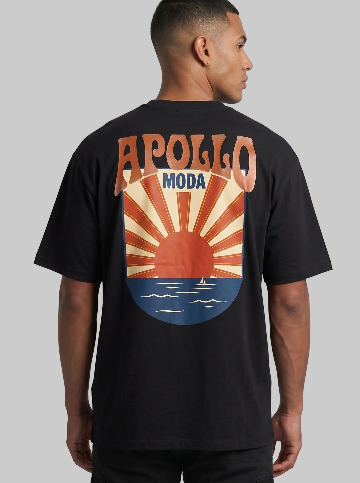 Camiseta gráfica pesada Horizon extragrande