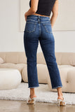 RFM Crop Dylan Pantalones vaqueros de talle alto con control de abdomen y cintura descubierta