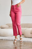 RFM Crop Dylan Pantalones vaqueros de talle alto con control de abdomen y dobladillo crudo