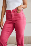 RFM Crop Dylan Pantalones vaqueros de talle alto con control de abdomen y dobladillo crudo