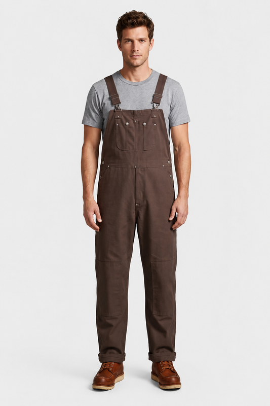 Loose-Fit Utility Bib Overall Jumpsuit