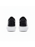 Atlas Jet black sneaker with rugged hiking eyelets by Apollo Moda, third angle