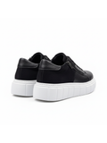 Apollo Moda men's Altair Eclipse black sneaker with side zipper, fourth angle