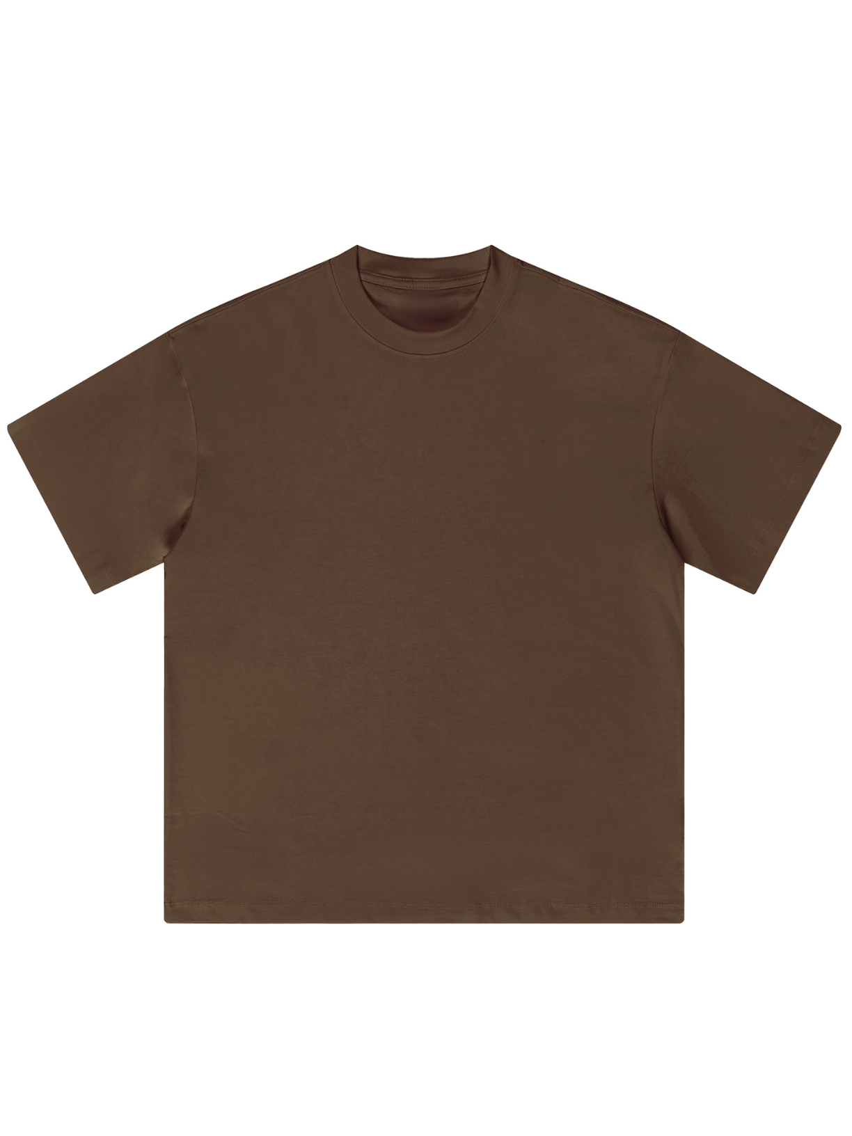 Aero boxy crop tee in brown by Apollo Moda, view 2