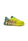 Zapatillas de deporte personalizadas para mujer pintadas a mano por Apollo Moda | Genova "FREE" Amarillo/Verde