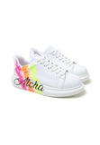 Zapatillas personalizadas pintadas a mano para mujer de Apollo Moda | Aloha Three Stripes