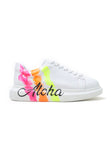 Zapatillas personalizadas pintadas a mano para mujer de Apollo Moda | Aloha Three Stripes