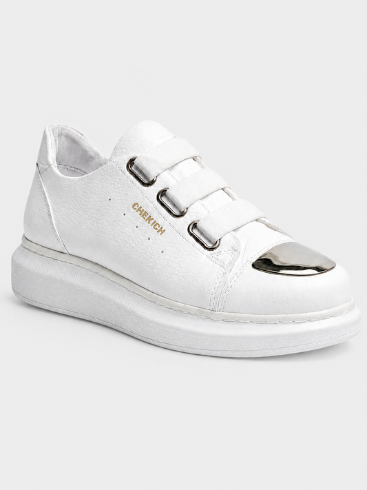 Luiz X Pristine Purity slip-on sneaker in white by Apollo Moda