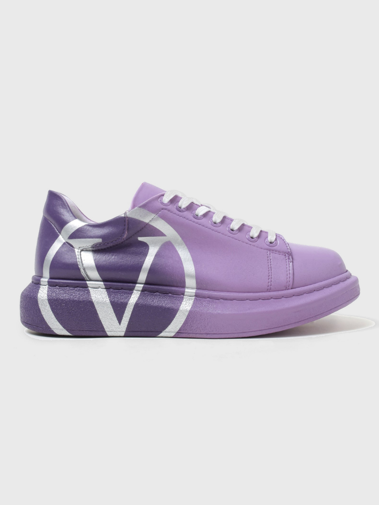 Tokyo V Essence Regal Purple hand-painted custom sneaker in purple by Apollo Moda