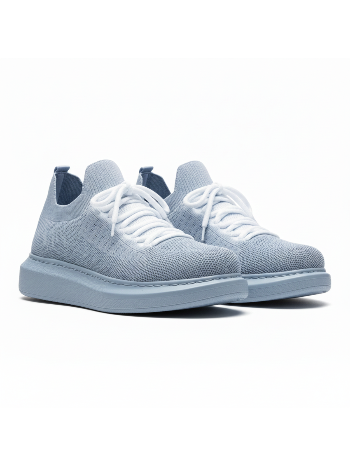 Torino Grey Peak knit casual sneaker in grey by Apollo Moda, view 5