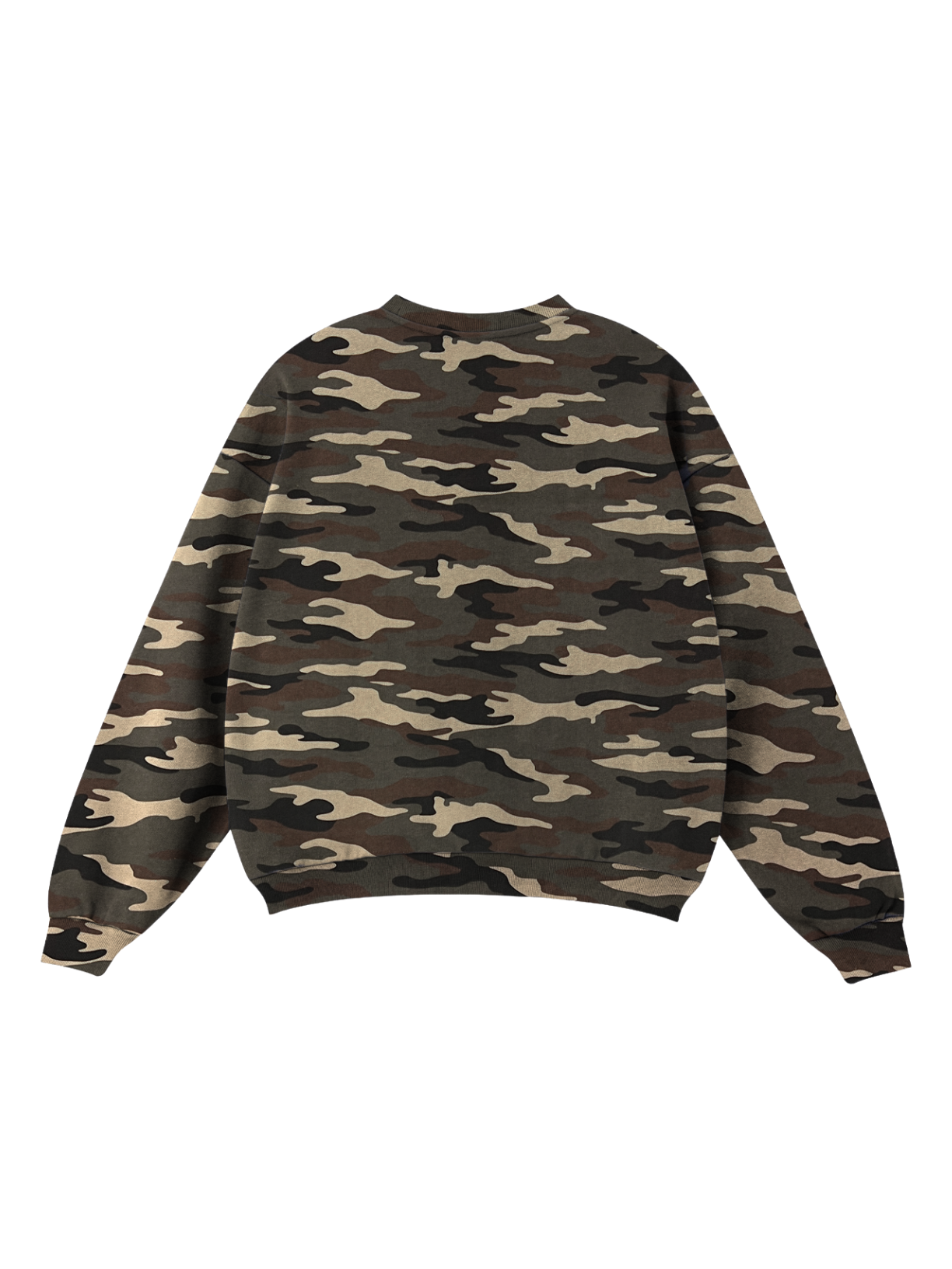 Camo print oversized crewneck sweatshirt by Apollo Moda, view 3