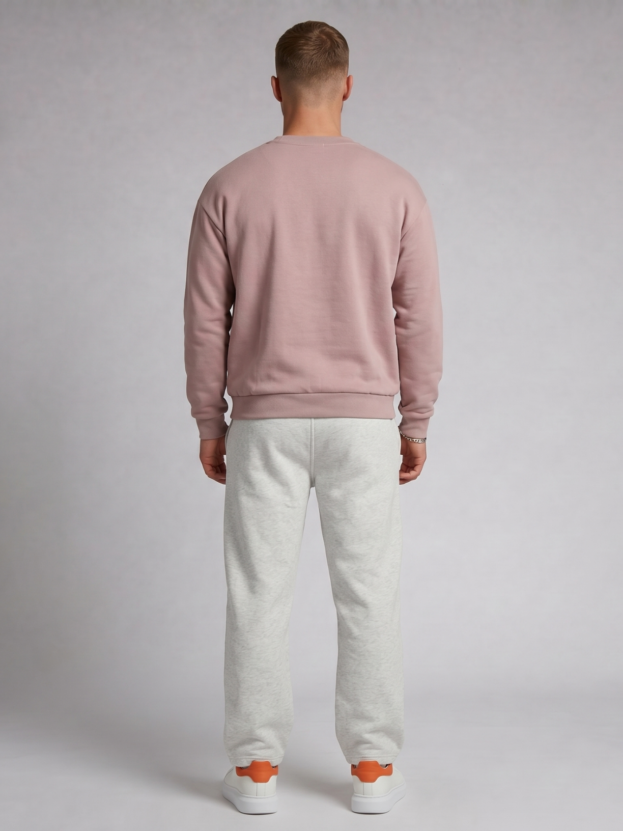 Club Collegiate oversized crewneck sweatshirt in pink by Apollo Moda, view 5