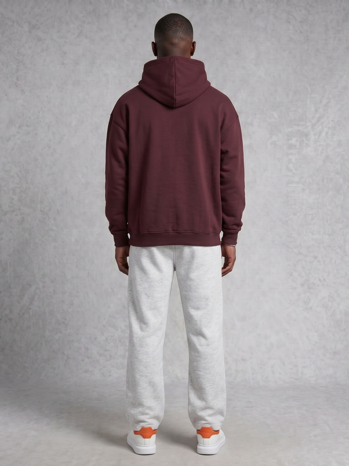 Club Collegiate oversized heavyweight hoodie in red by Apollo Moda, view 5