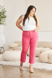 RFM Crop Dylan Pantalones vaqueros de talle alto con control de abdomen y dobladillo crudo