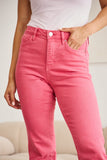 RFM Crop Dylan Pantalones vaqueros de talle alto con control de abdomen y dobladillo crudo