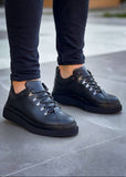 Men's Atlas Shadow all-black casual sneaker by Apollo Moda, fifth angle