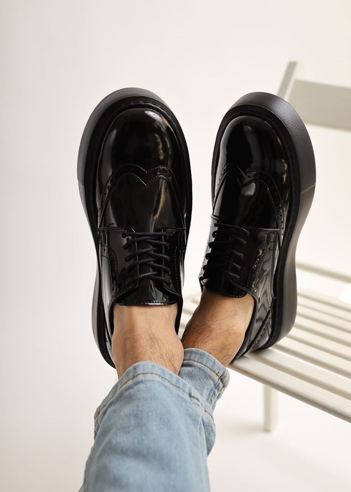 Empoli Patent Noir patent dress shoe in black by Apollo Moda, view 6