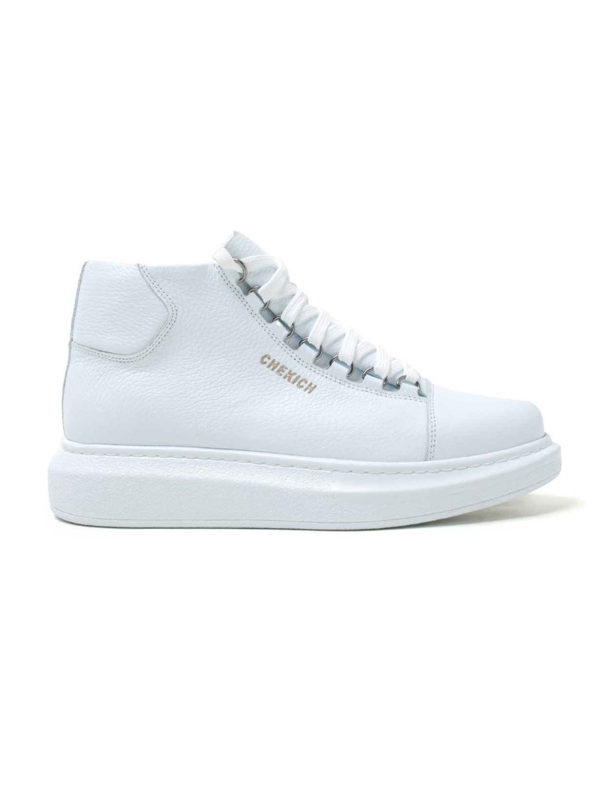 Kelly Pristine Purity high-top boot in white by Apollo Moda, view 3