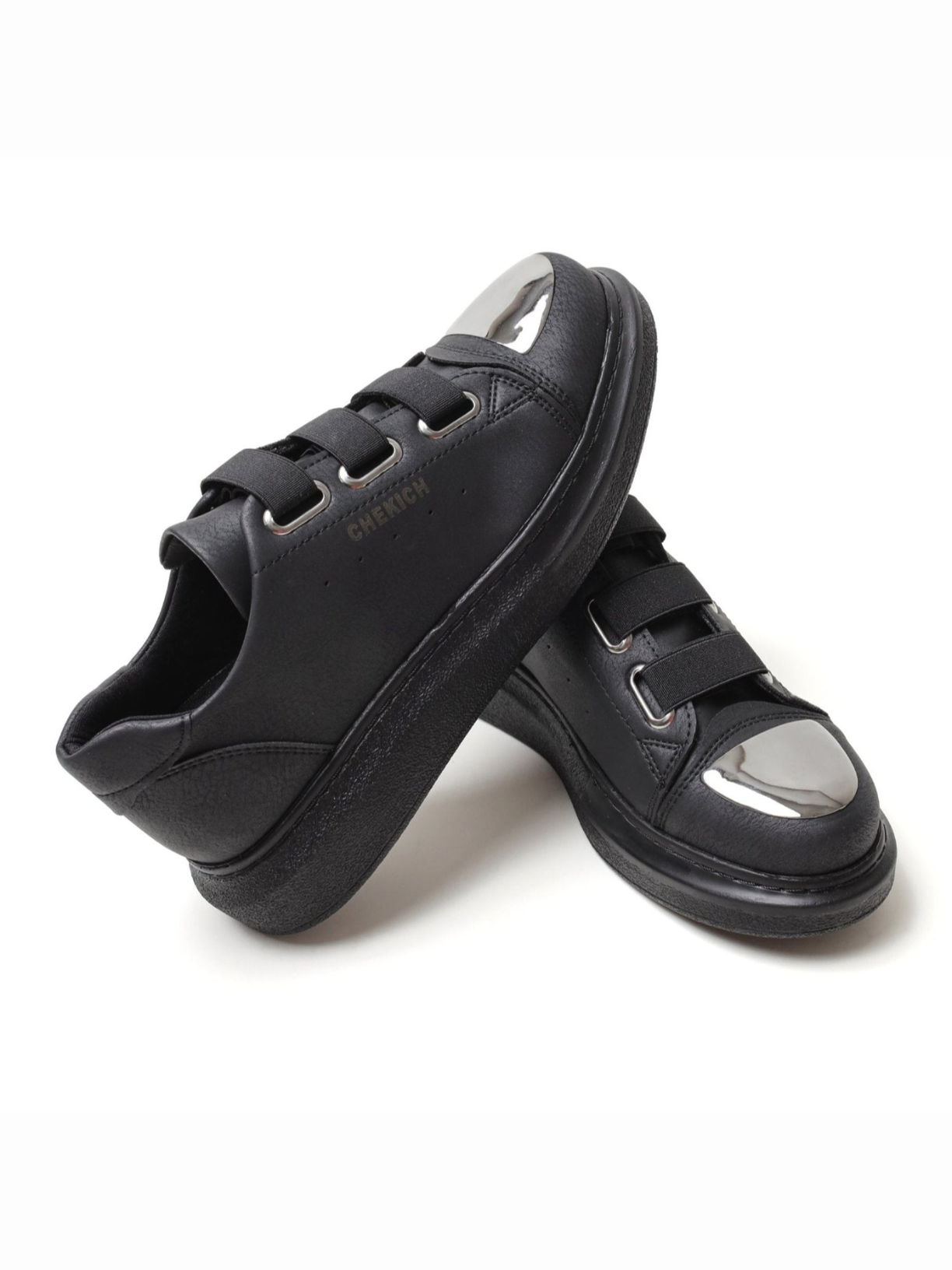 Luiz X Midnight Majesty slip-on sneaker in black by Apollo Moda, view 6
