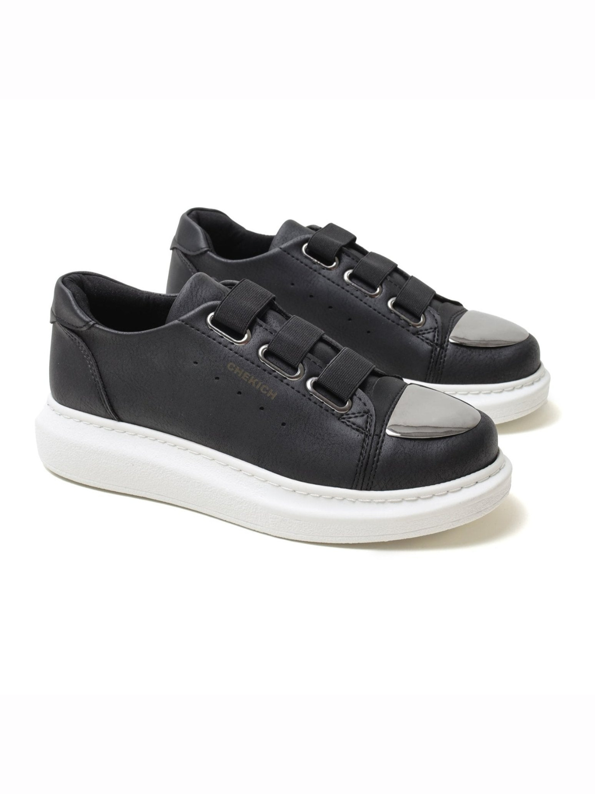 Luiz X Noir Contrast slip-on sneaker in black by Apollo Moda, view 3