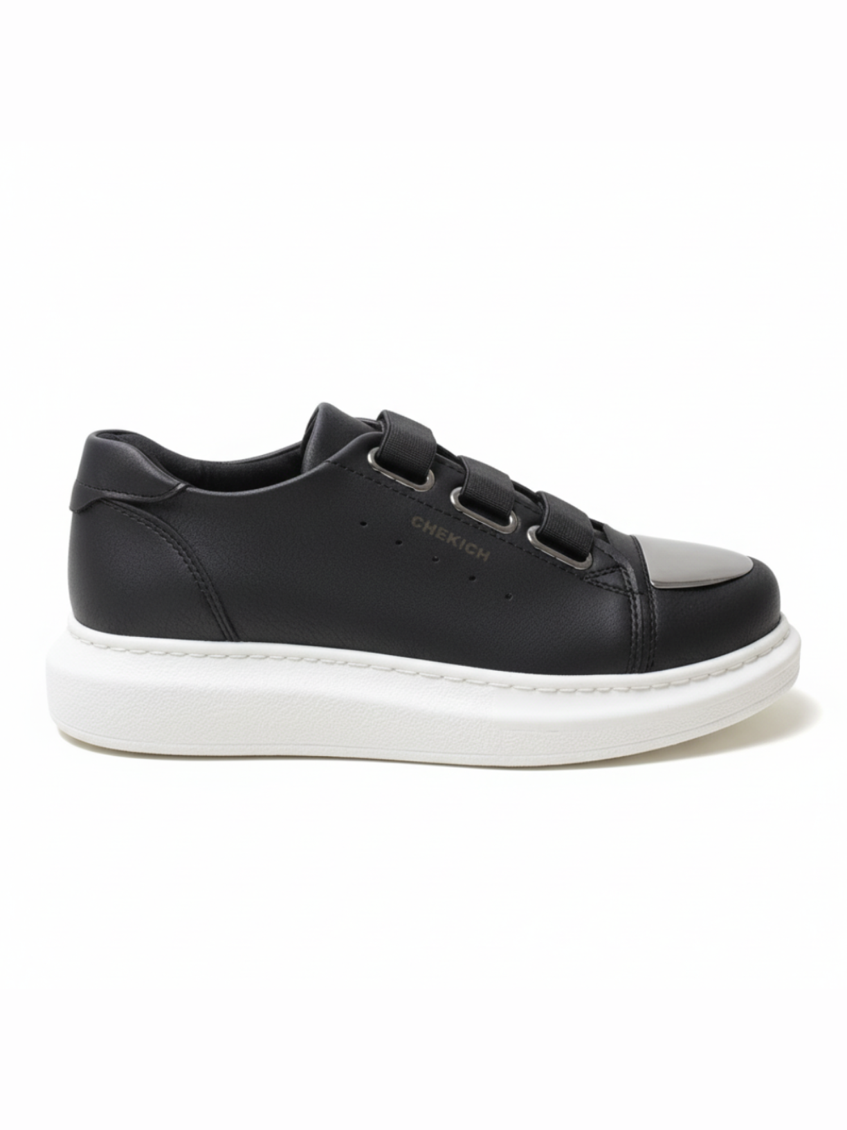 Luiz X Noir Contrast slip-on sneaker in black by Apollo Moda, view 5
