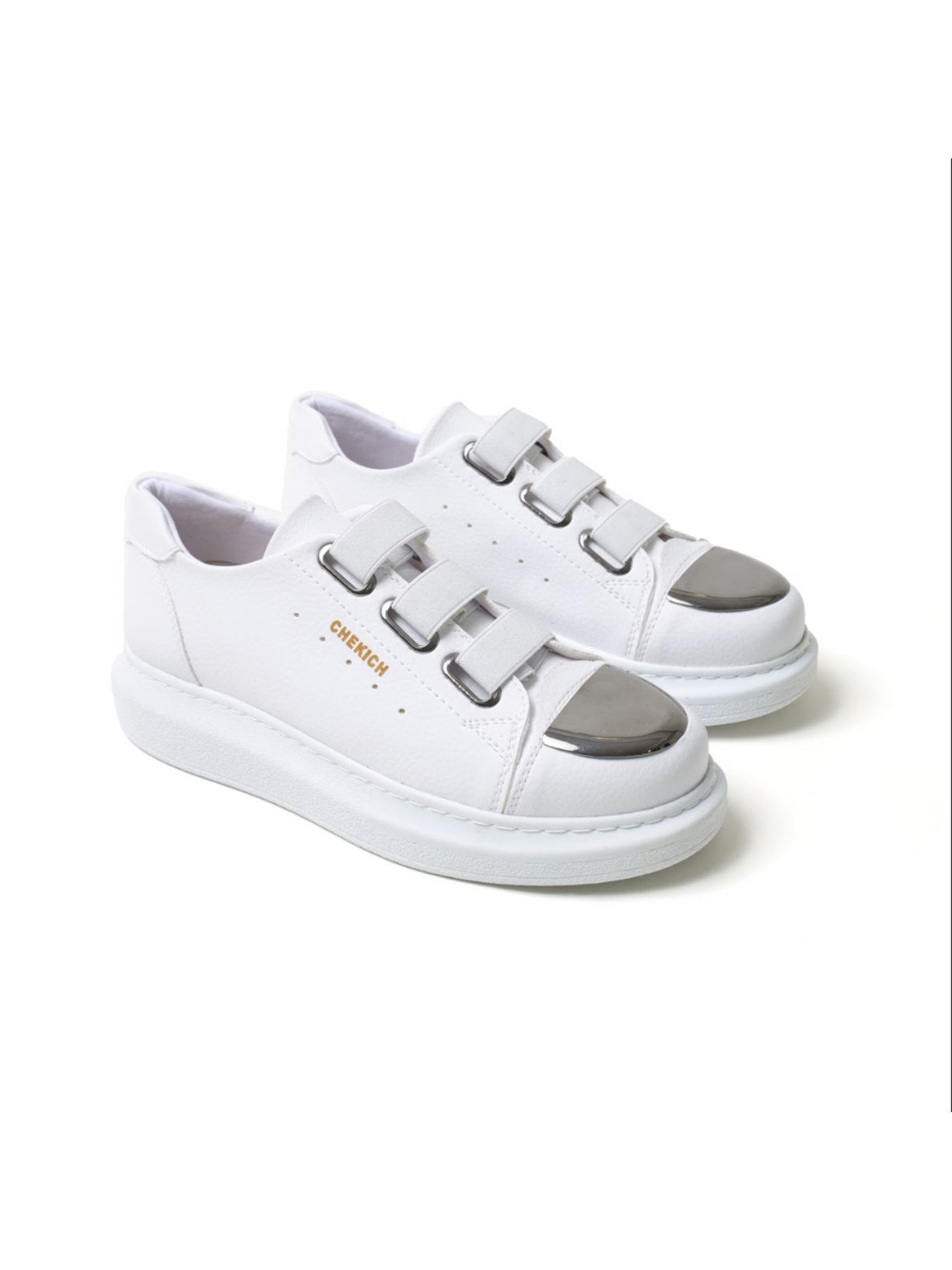 Luiz X Pristine Purity slip-on sneaker in white by Apollo Moda, view 3