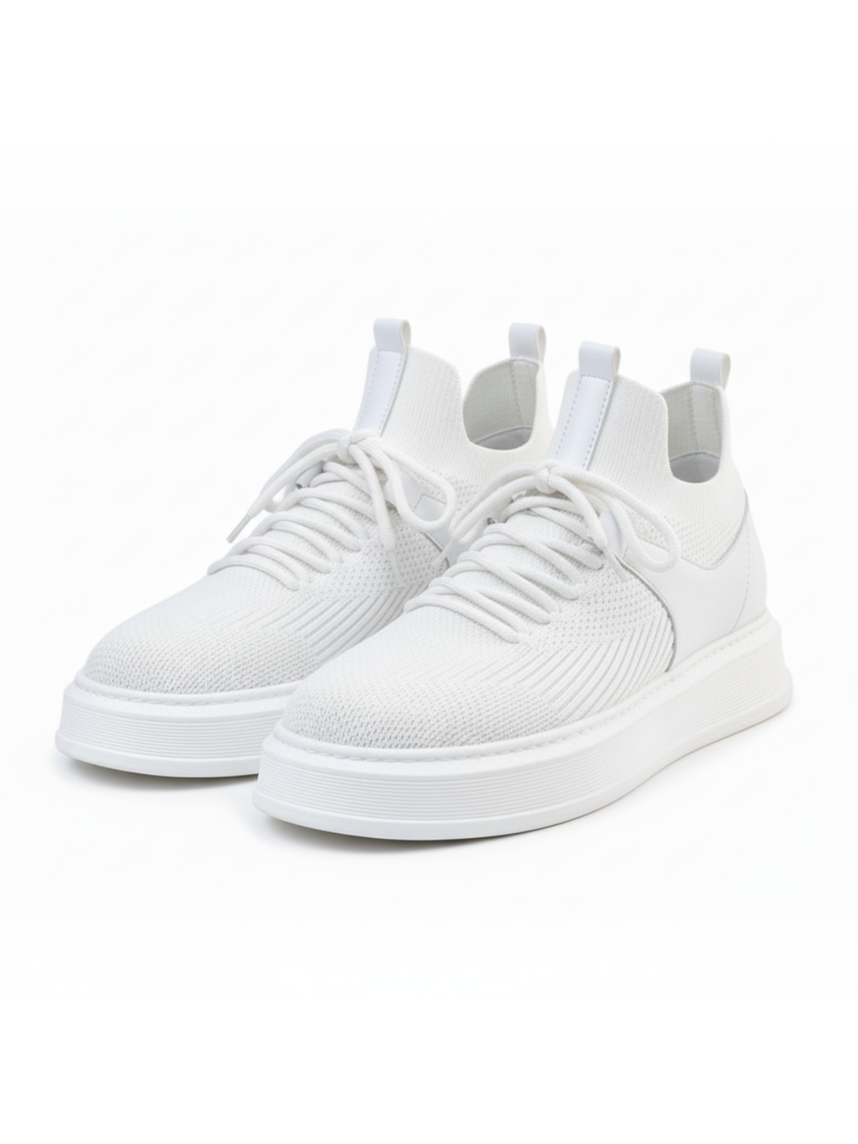 Madrid Pure White casual sneaker in white by Apollo Moda, view 3