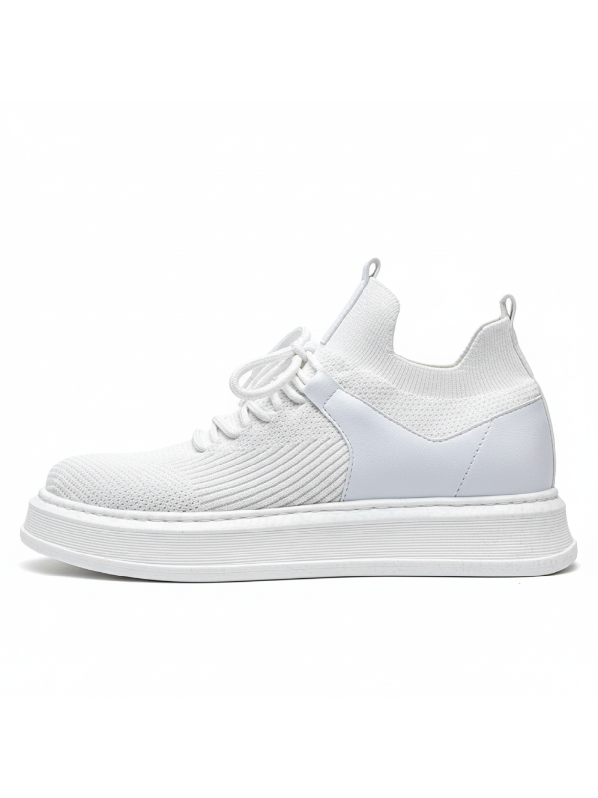 Madrid Pure White casual sneaker in white by Apollo Moda, view 4