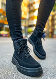 Monaco all black boot by Apollo Moda, view 3
