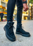 Monaco all black boot by Apollo Moda, view 5