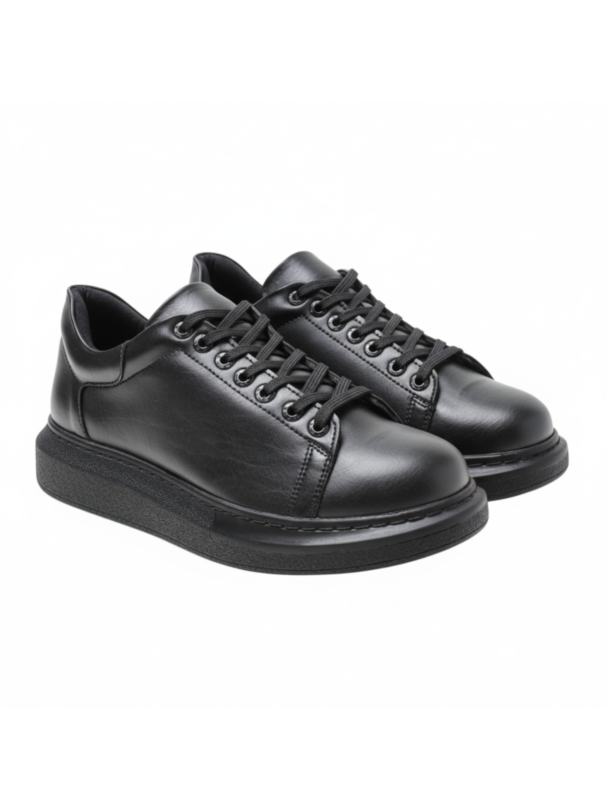 Pluto Onyx Black casual sneaker in black by Apollo Moda, view 3