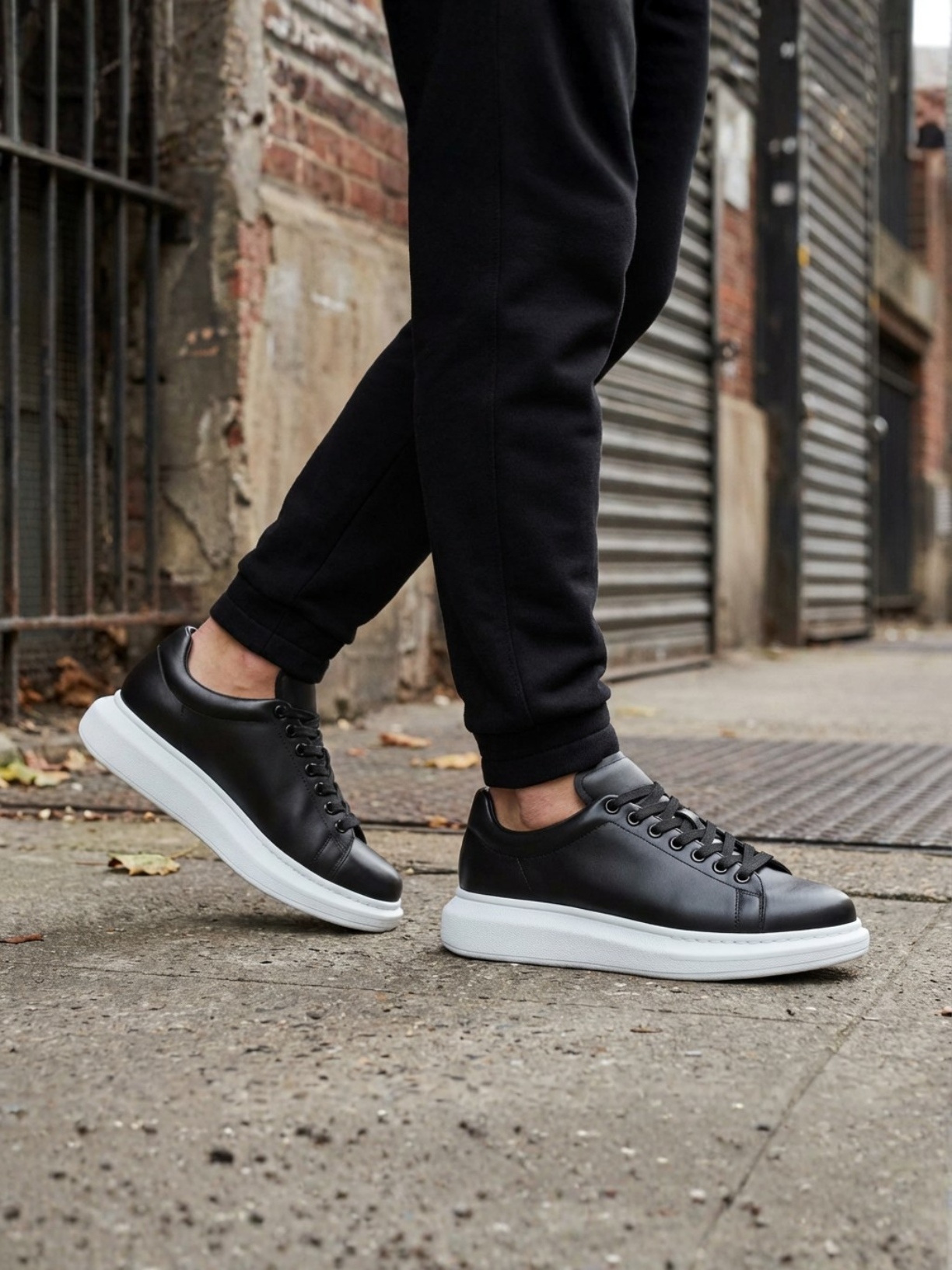 Pluto Shadow Black casual sneaker in black by Apollo Moda, view 2