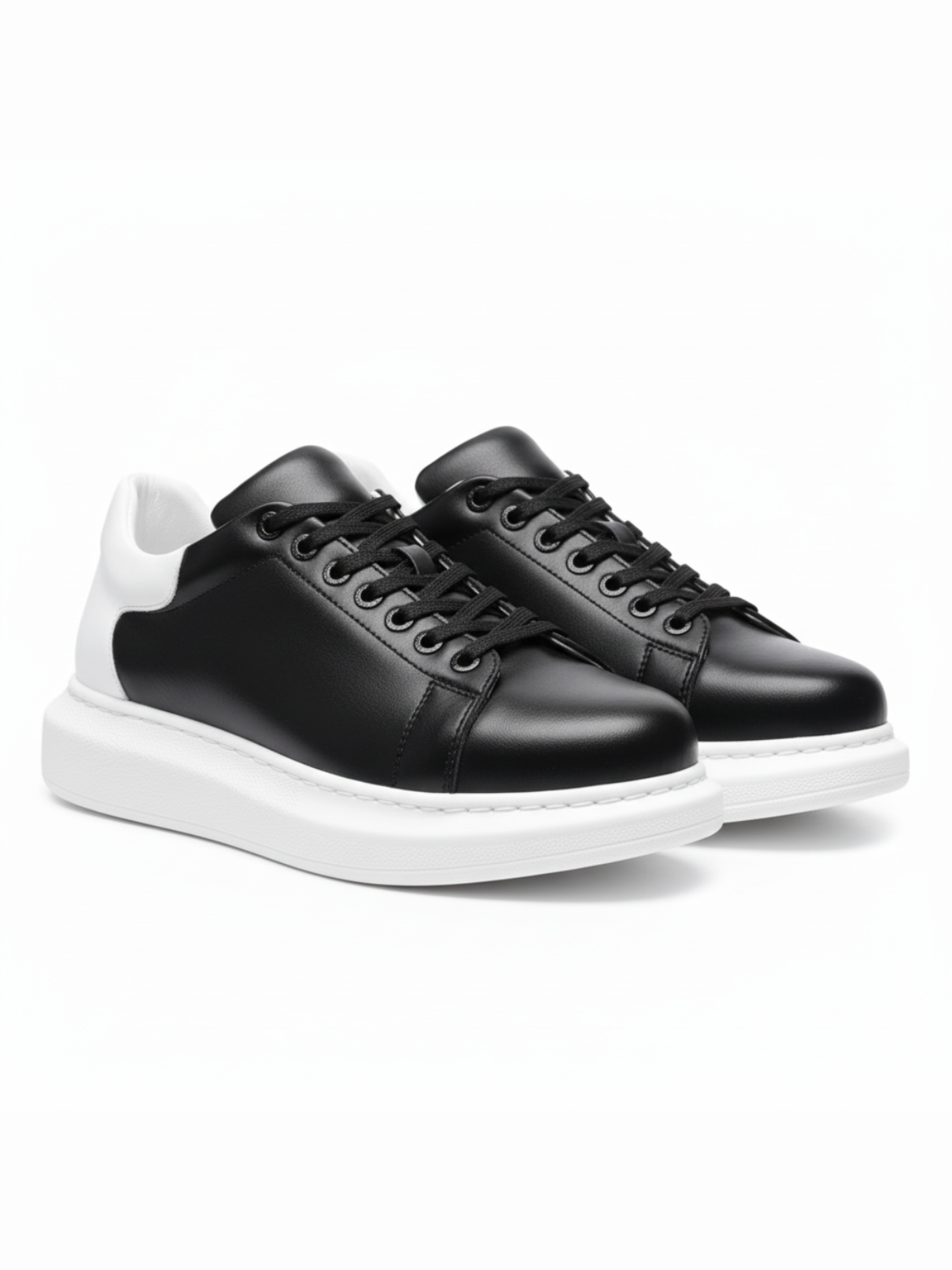 Pluto X Midnight Black casual sneaker in black by Apollo Moda, view 3