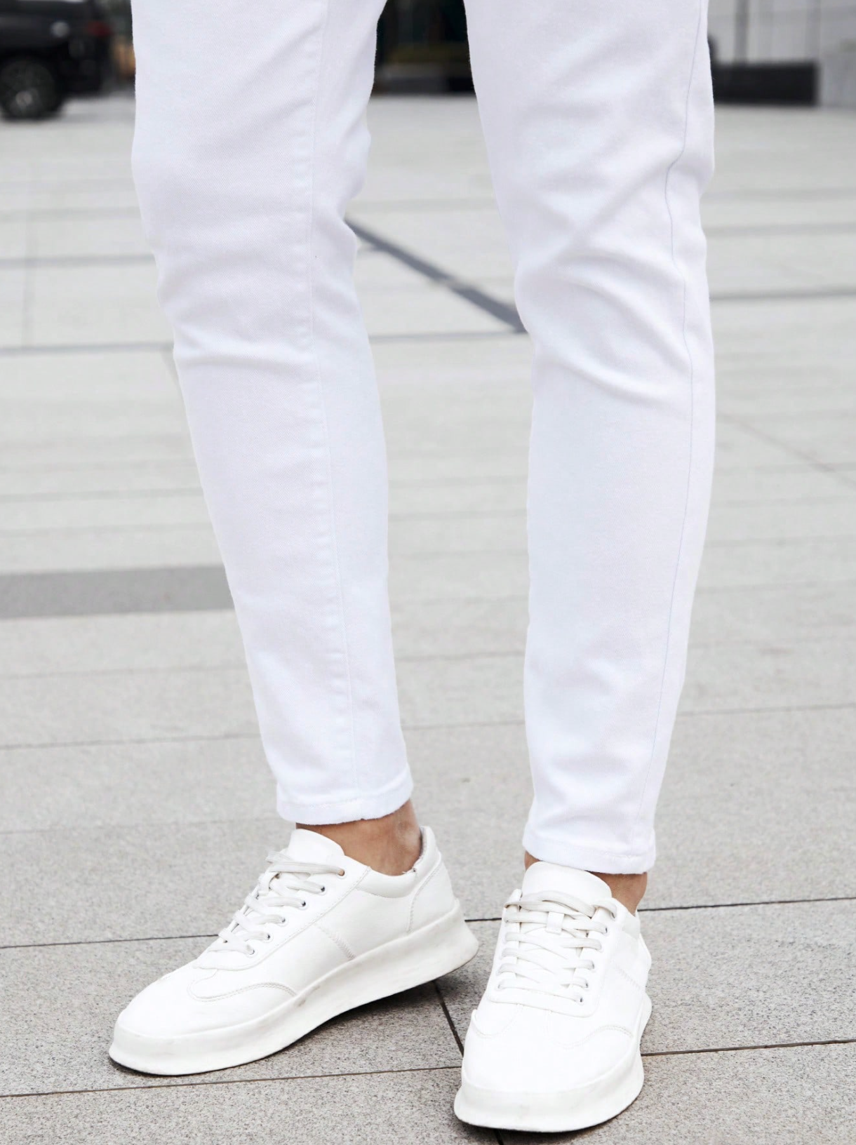 Slim fit jeans in white by Apollo Moda, view 4