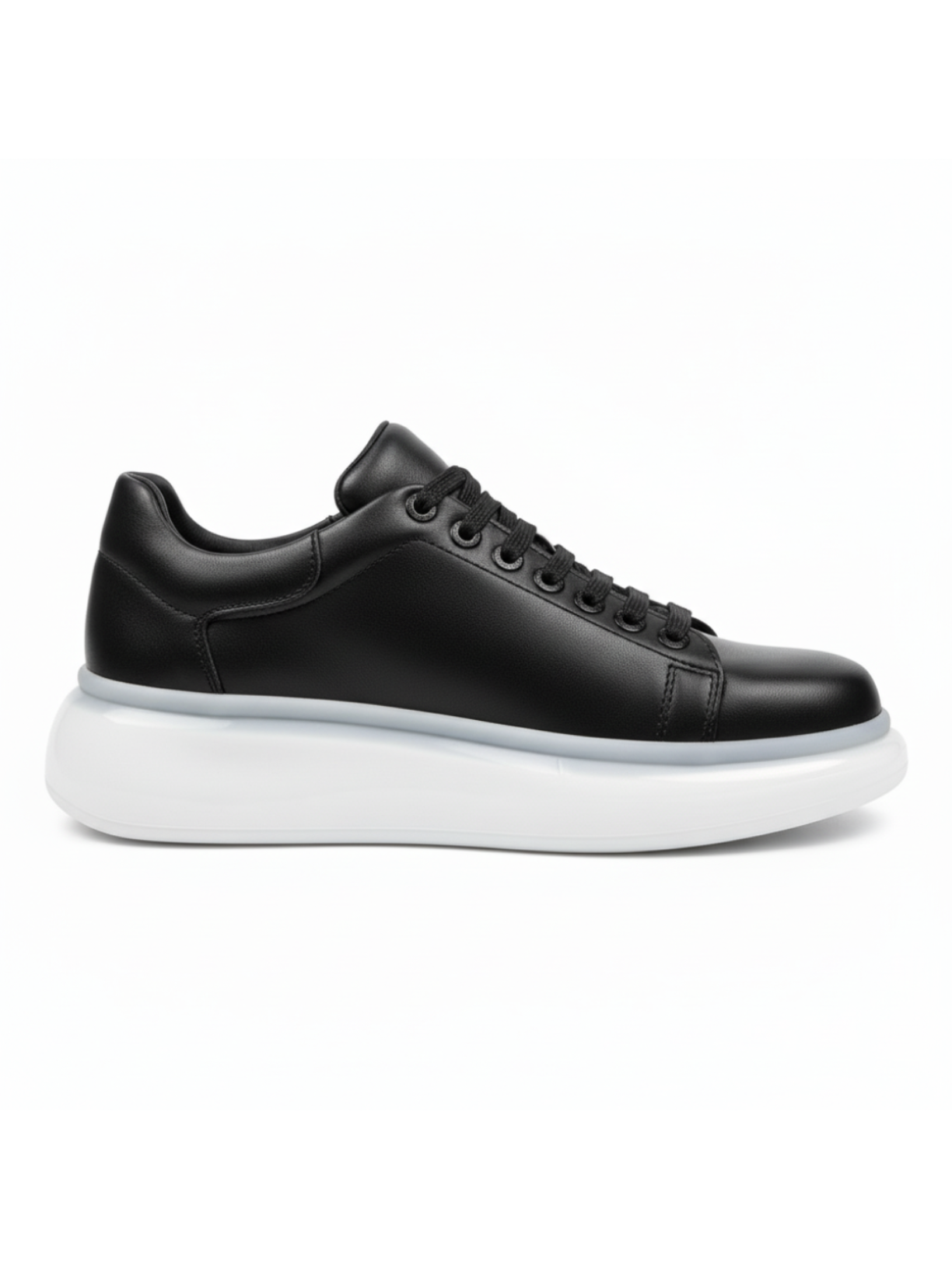 Stark Midnight Contrast Collection casual sneaker in black by Apollo Moda, view 6
